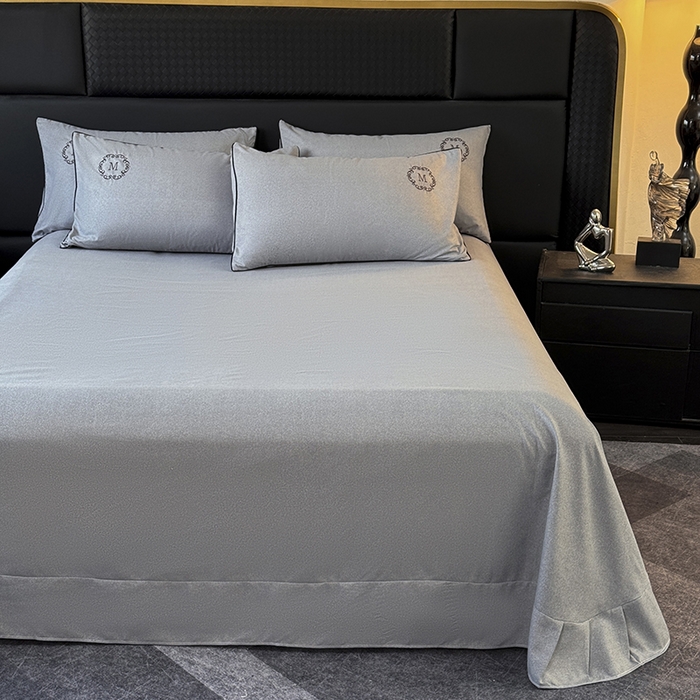 91家纺网 家纺一手货源 找家纺 梵克保罗 2025秋冬新款加厚肌理纹碳素磨毛刺绣嵌绳轻奢四件套-慕韵 慕韵-灰