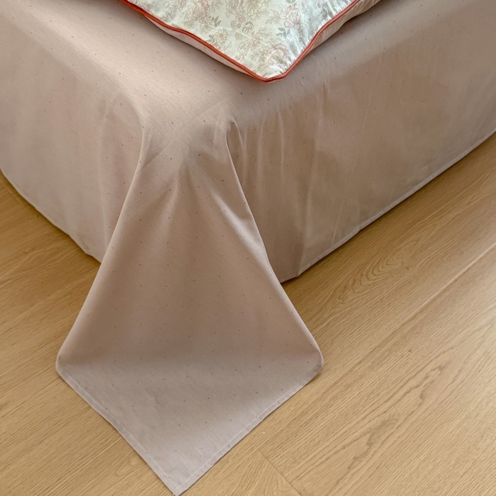 91家纺网 家纺一手货源 找家纺 梵克保罗 2025秋冬新款全棉印花嵌绳款小清新系列四件套 秋海棠