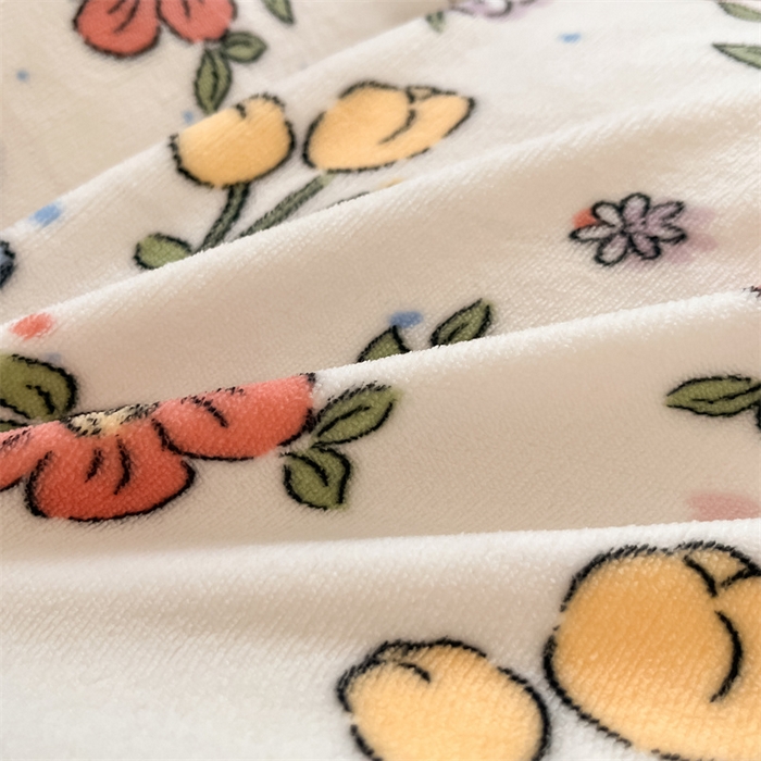 91家纺网 家纺一手货源 找家纺 寻米 2025新款高克重加厚保暖牛奶绒四件套-第二批 花田结语-蓝