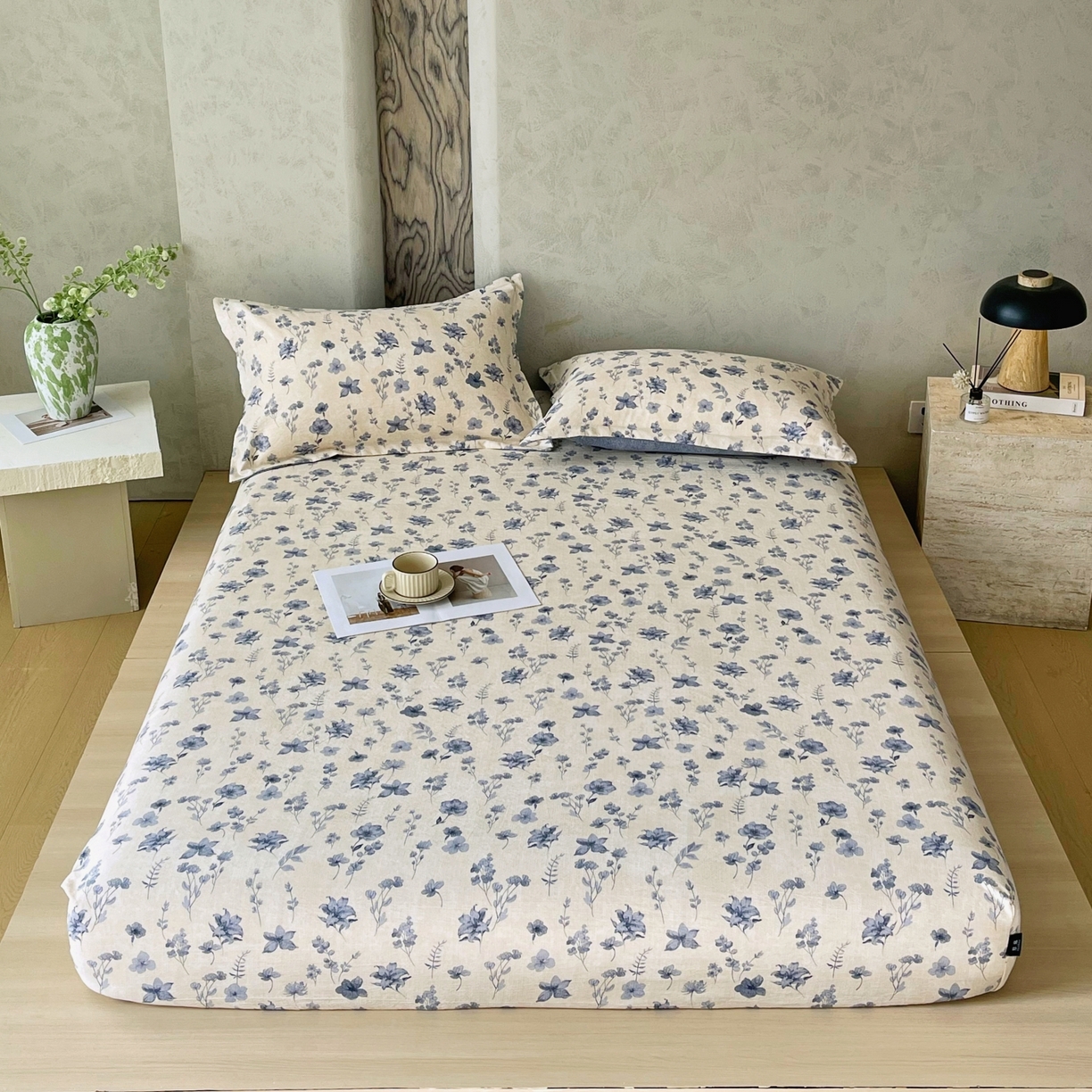 91家纺网 家纺一手货源 找家纺 （总）梵克保罗 2025秋冬新款10A抗菌原麻床笠套件跨境外贸