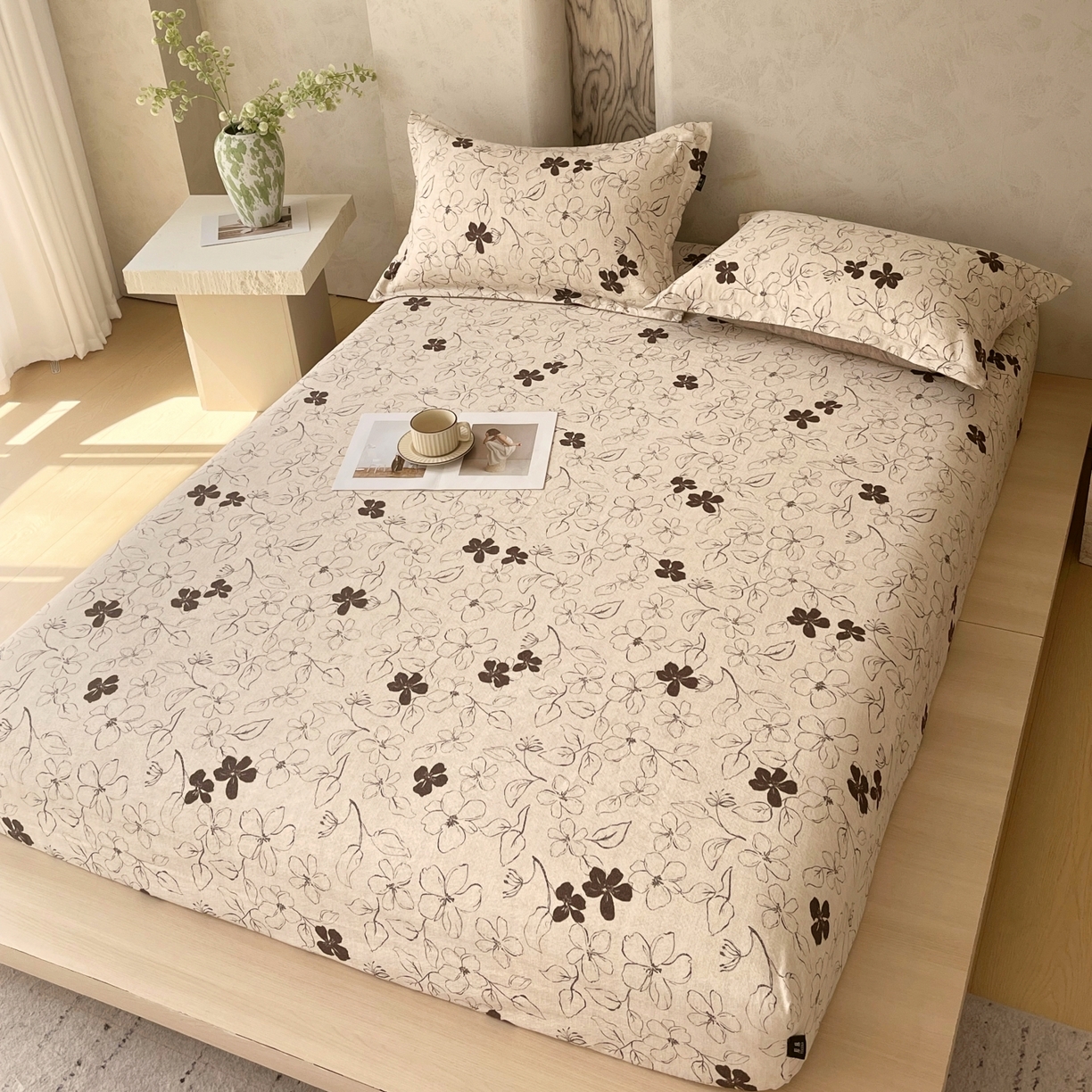 91家纺网 家纺一手货源 找家纺 （总）梵克保罗 2025秋冬新款10A抗菌原麻床笠套件跨境外贸