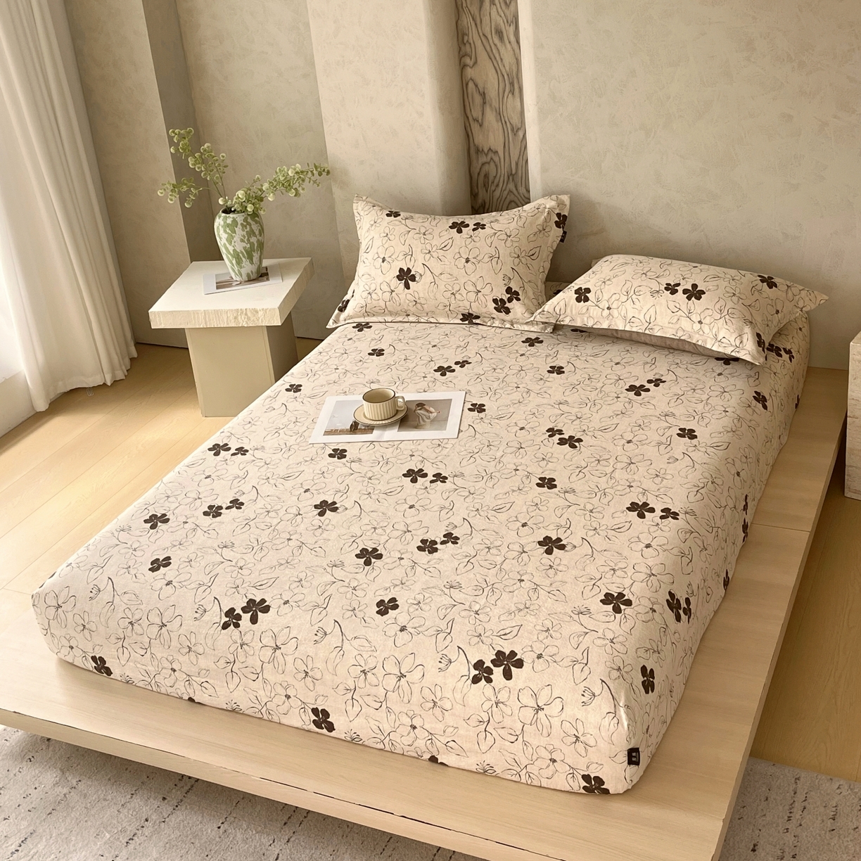 91家纺网 家纺一手货源 找家纺 （总）梵克保罗 2025秋冬新款10A抗菌原麻床笠套件跨境外贸