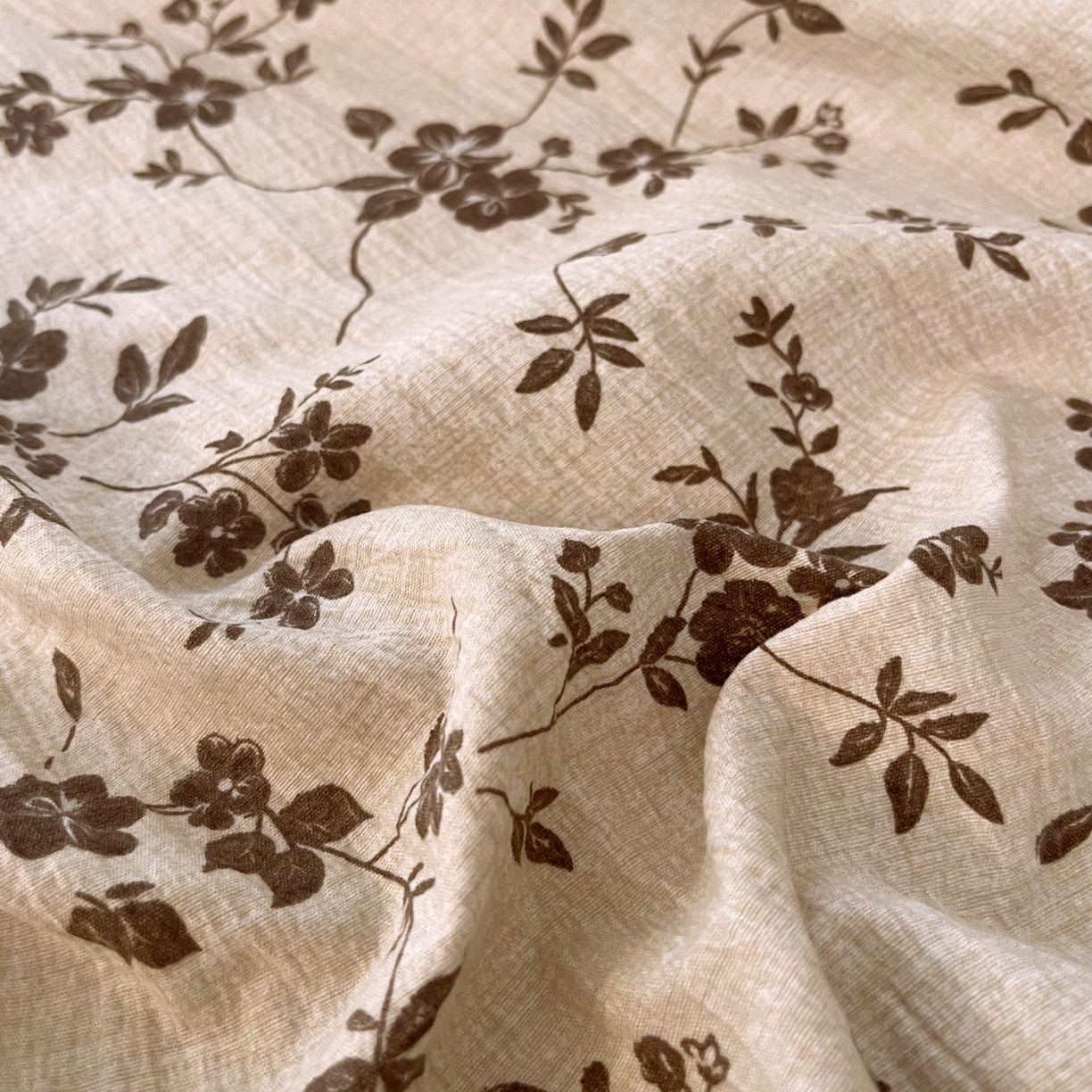 91家纺网 家纺一手货源 找家纺 梵克保罗 2025秋冬新款10A抗菌原麻床笠套件跨境外贸 花枝漫天