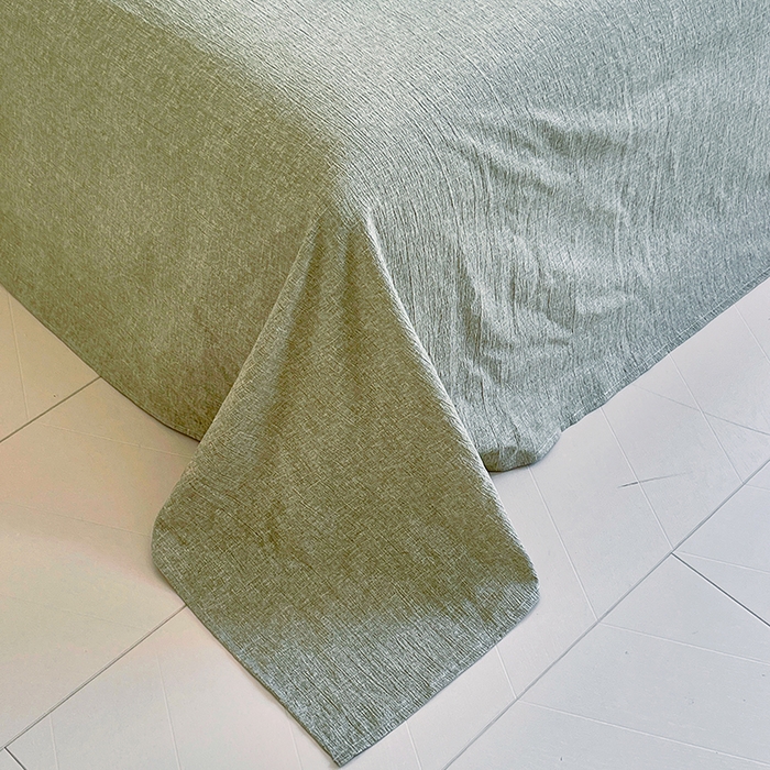 91家纺网 家纺一手货源 找家纺 梵克保罗 2025秋冬新品10A抗菌原麻荷叶边床单款三件套四件套 绿野仙踪