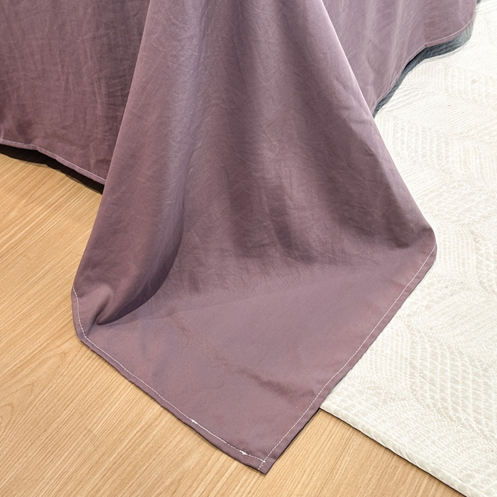 91家纺网 家纺一手货源 找家纺 （总）爱彼家纺 2025新款中古风亚麻水洗棉四件套-玫瑰系列-纽扣款