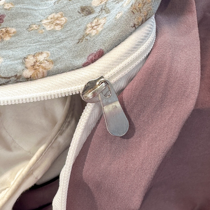 91家纺网 家纺一手货源 找家纺 （总）爱彼家纺 2025新款中古风亚麻水洗棉四件套-玫瑰系列-纽扣款