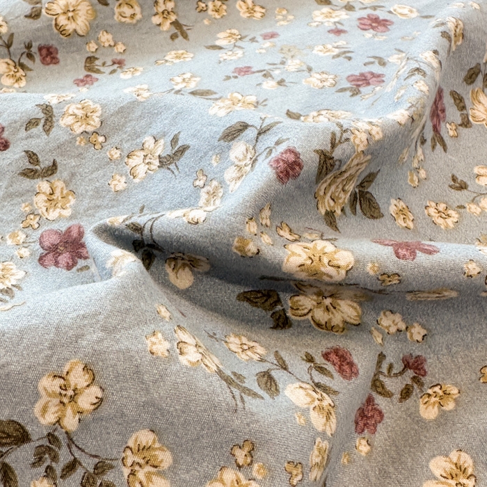 91家纺网 家纺一手货源 找家纺 （总）爱彼家纺 2025新款中古风亚麻水洗棉四件套-玫瑰系列-纽扣款