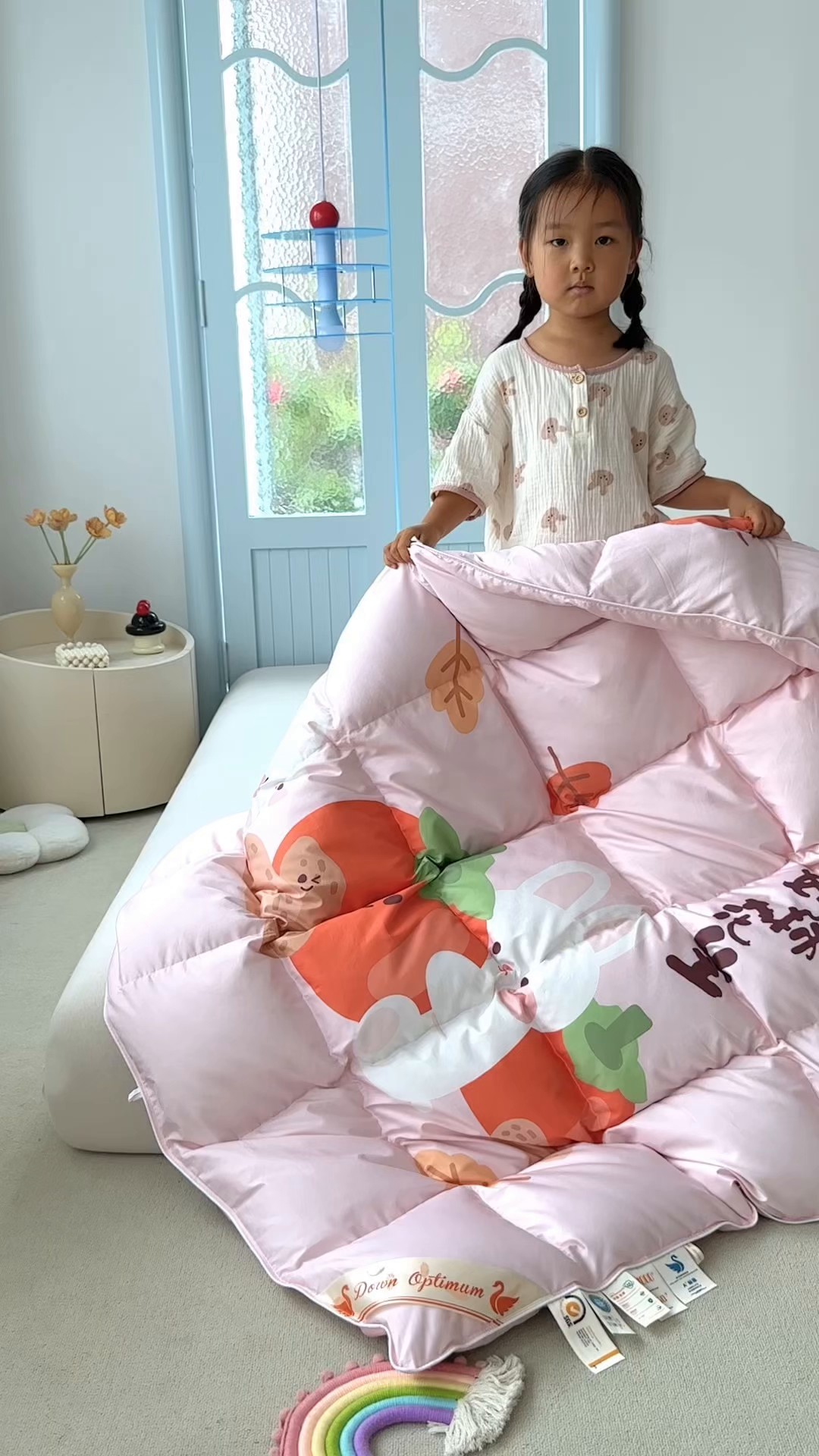 91家纺网 家纺一手货源 找家纺 暖羽屋羽绒馆 2025新款鹅绒被子 儿童羽绒被芯95白鹅绒 幼儿园冬被 学生羽绒被宿舍春秋被 好事发生