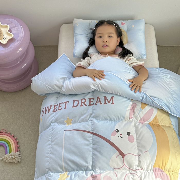 91家纺网 家纺一手货源 找家纺 暖羽屋羽绒馆 2025新款鹅绒被子 儿童羽绒被芯95白鹅绒 幼儿园冬被 学生羽绒被宿舍春秋被 钓星星