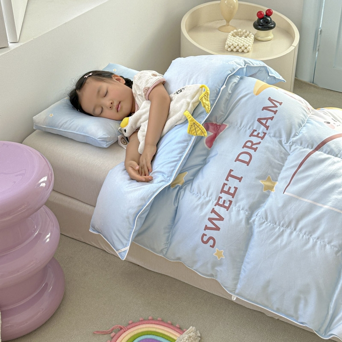 91家纺网 家纺一手货源 找家纺 暖羽屋羽绒馆 2025新款鹅绒被子 儿童羽绒被芯95白鹅绒 幼儿园冬被 学生羽绒被宿舍春秋被 钓星星