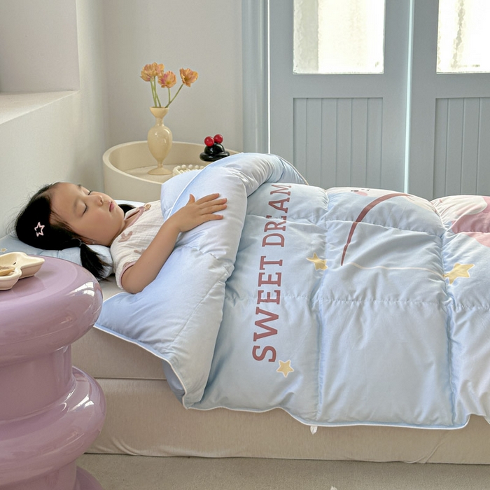 91家纺网 家纺一手货源 找家纺 暖羽屋羽绒馆 2025新款鹅绒被子 儿童羽绒被芯95白鹅绒 幼儿园冬被 学生羽绒被宿舍春秋被 钓星星