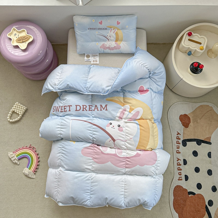 91家纺网 家纺一手货源 找家纺 暖羽屋羽绒馆 2025新款鹅绒被子 儿童羽绒被芯95白鹅绒 幼儿园冬被 学生羽绒被宿舍春秋被 钓星星