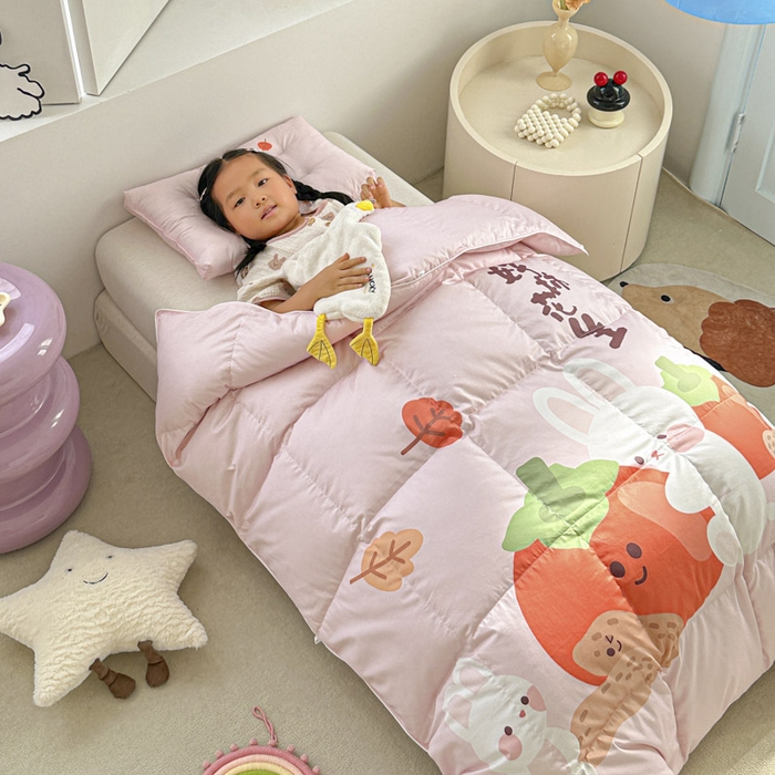 91家纺网 家纺一手货源 找家纺 暖羽屋羽绒馆 2025新款鹅绒被子 儿童羽绒被芯95白鹅绒 幼儿园冬被 学生羽绒被宿舍春秋被 好事发生