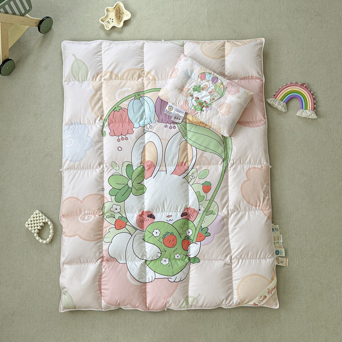 91家纺网 家纺一手货源 找家纺 暖羽屋羽绒馆 2025新款鹅绒被子 儿童羽绒被芯95白鹅绒 幼儿园冬被 学生羽绒被宿舍春秋被 花和伞