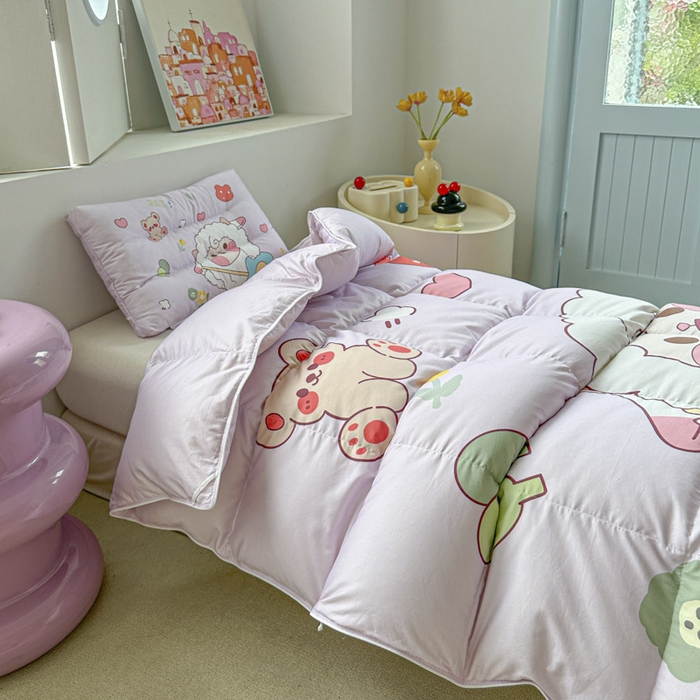 91家纺网 家纺一手货源 找家纺 暖羽屋羽绒馆 2025新款鹅绒被子 儿童羽绒被芯95白鹅绒 幼儿园冬被 学生羽绒被宿舍春秋被 开心快乐