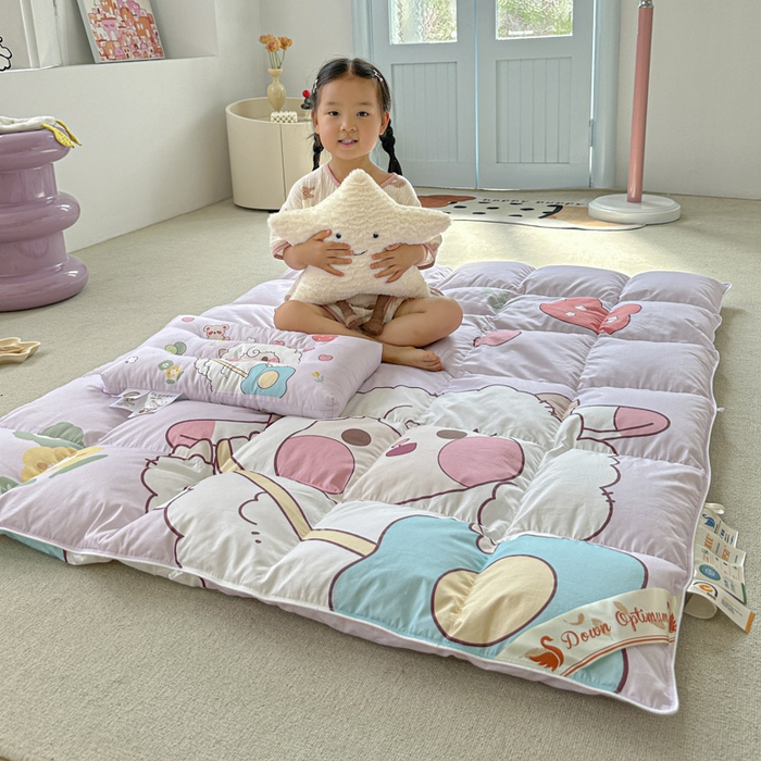 91家纺网 家纺一手货源 找家纺 暖羽屋羽绒馆 2025新款鹅绒被子 儿童羽绒被芯95白鹅绒 幼儿园冬被 学生羽绒被宿舍春秋被 开心快乐