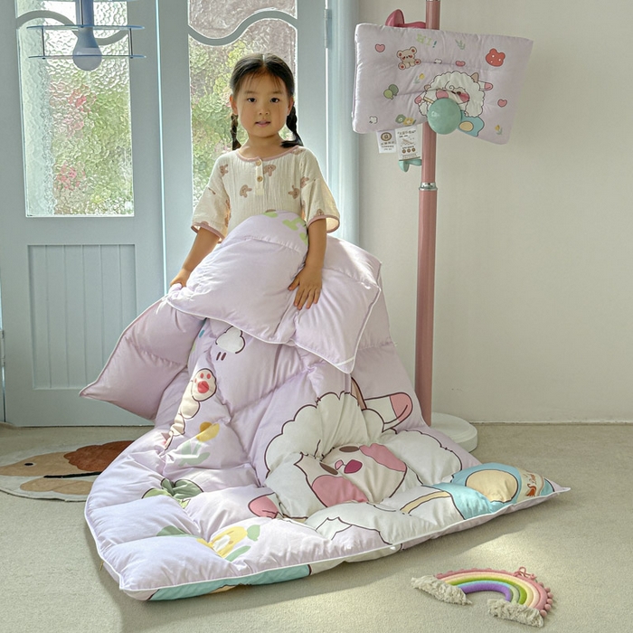 91家纺网 家纺一手货源 找家纺 暖羽屋羽绒馆 2025新款鹅绒被子 儿童羽绒被芯95白鹅绒 幼儿园冬被 学生羽绒被宿舍春秋被 开心快乐