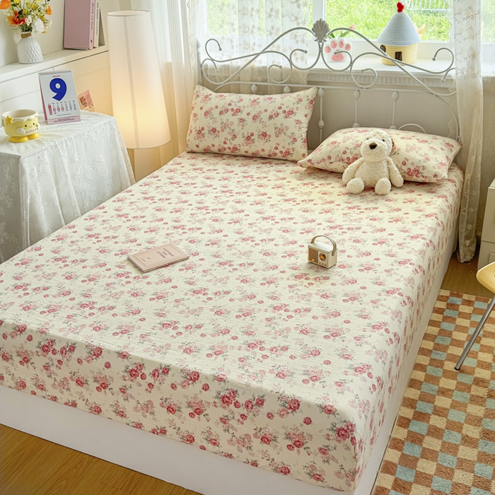 91家纺网 家纺一手货源 找家纺 （总）爱彼家纺 2025新款水洗水洗棉印花床笠单品床笠床笠三件套风格一