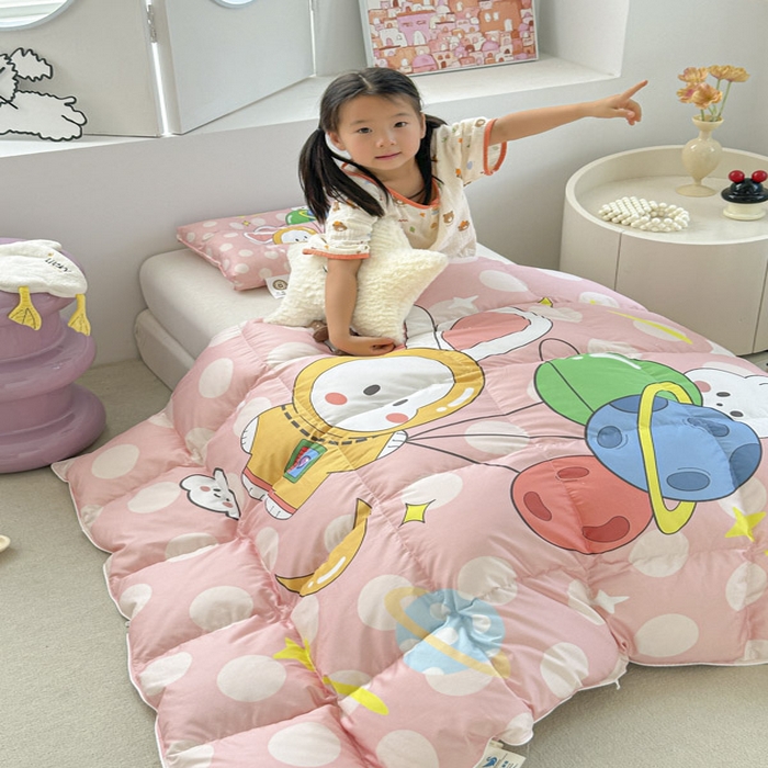 91家纺网 家纺一手货源 找家纺 暖羽屋羽绒馆 2025新款鹅绒被子 儿童羽绒被芯95白鹅绒 幼儿园冬被 学生羽绒被宿舍春秋被 梦想星球