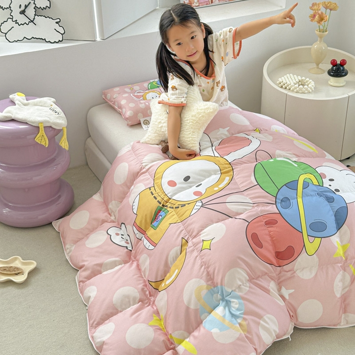 91家纺网 家纺一手货源 找家纺 暖羽屋羽绒馆 2025新款鹅绒被子 儿童羽绒被芯95白鹅绒 幼儿园冬被 学生羽绒被宿舍春秋被 梦想星球