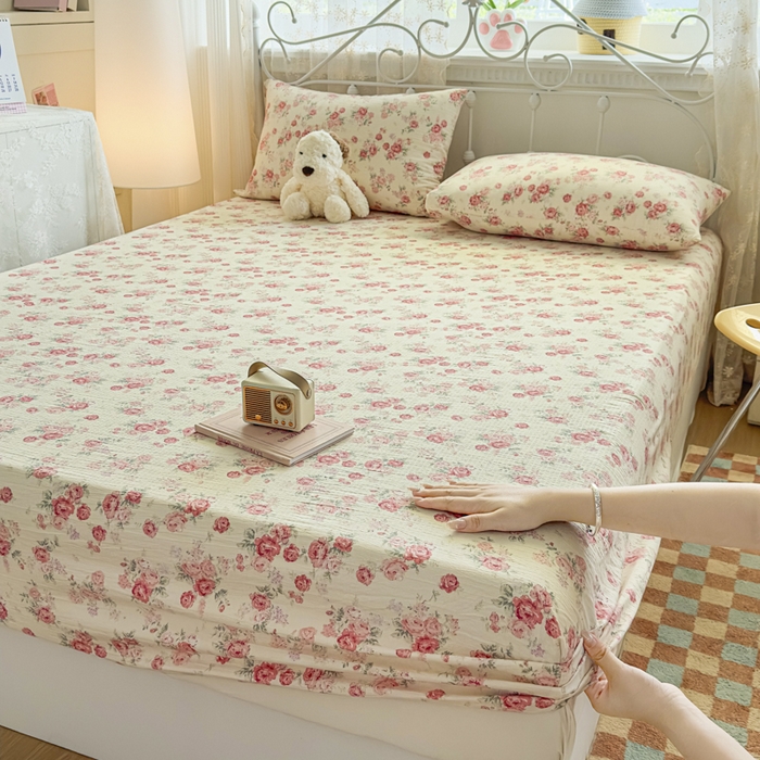 91家纺网 家纺一手货源 找家纺 （总）爱彼家纺 2025新款水洗水洗棉印花床笠单品床笠床笠三件套风格一