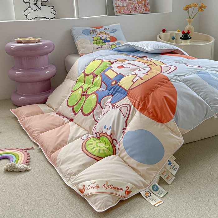 91家纺网 家纺一手货源 找家纺 暖羽屋羽绒馆 2025新款鹅绒被子 儿童羽绒被芯95白鹅绒 幼儿园冬被 学生羽绒被宿舍春秋被 甜香1