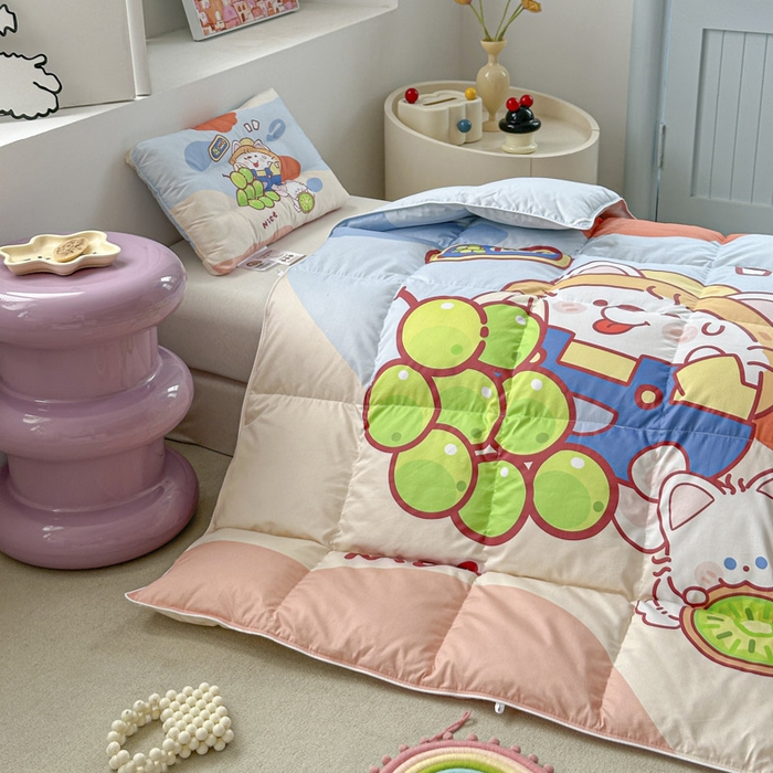 91家纺网 家纺一手货源 找家纺 暖羽屋羽绒馆 2025新款鹅绒被子 儿童羽绒被芯95白鹅绒 幼儿园冬被 学生羽绒被宿舍春秋被 甜香1