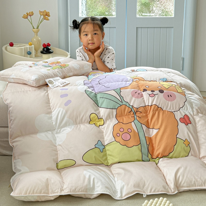 91家纺网 家纺一手货源 找家纺 暖羽屋羽绒馆 2025新款鹅绒被子 儿童羽绒被芯95白鹅绒 幼儿园冬被 学生羽绒被宿舍春秋被 小柴乐乐