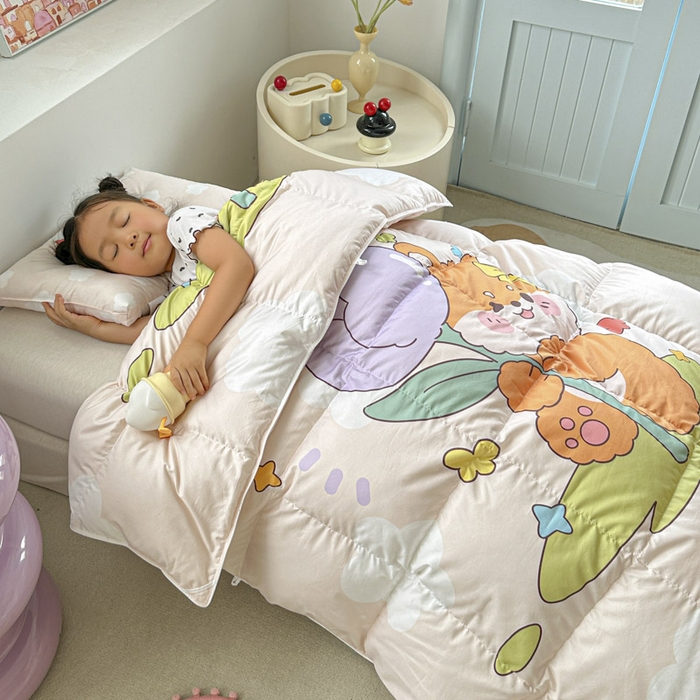 91家纺网 家纺一手货源 找家纺 暖羽屋羽绒馆 2025新款鹅绒被子 儿童羽绒被芯95白鹅绒 幼儿园冬被 学生羽绒被宿舍春秋被 小柴乐乐