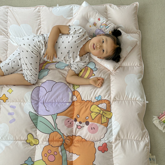 91家纺网 家纺一手货源 找家纺 暖羽屋羽绒馆 2025新款鹅绒被子 儿童羽绒被芯95白鹅绒 幼儿园冬被 学生羽绒被宿舍春秋被 小柴乐乐