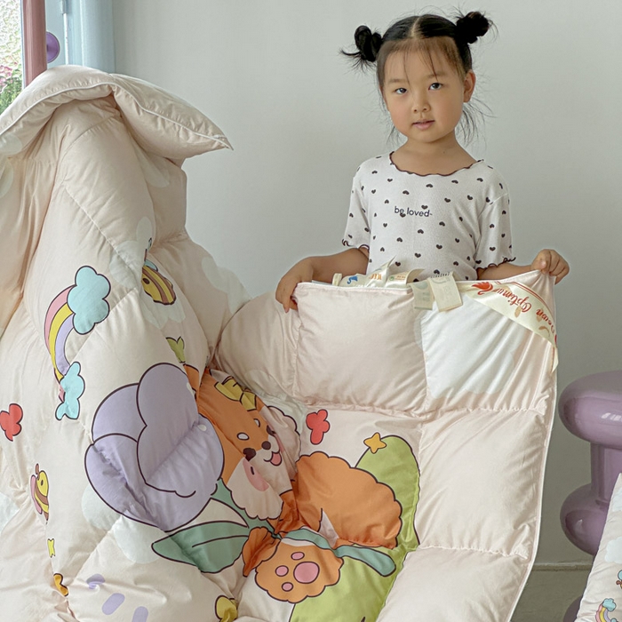 91家纺网 家纺一手货源 找家纺 暖羽屋羽绒馆 2025新款鹅绒被子 儿童羽绒被芯95白鹅绒 幼儿园冬被 学生羽绒被宿舍春秋被 小柴乐乐