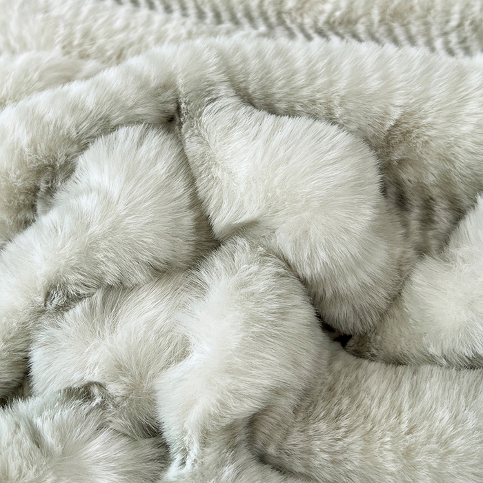 91家纺网 家纺一手货源 找家纺 凯轩毛毯网销专供 2025新款婚庆仿皮草彩波纹艺术毯毛毯毯子-彩波纹 彩波纹-浅绿