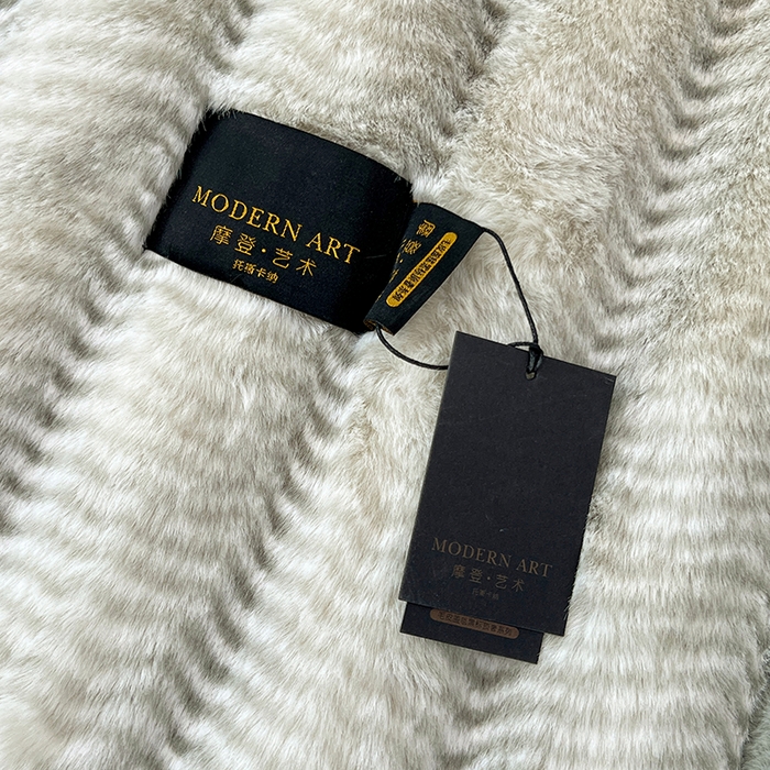 91家纺网 家纺一手货源 找家纺 凯轩毛毯网销专供 2025新款婚庆仿皮草彩波纹艺术毯毛毯毯子-彩波纹 彩波纹-浅绿