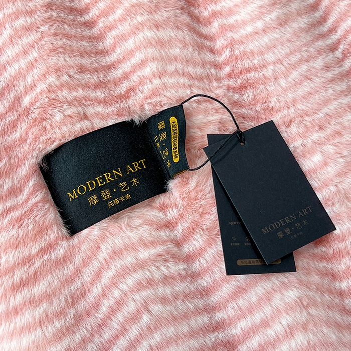 91家纺网 家纺一手货源 找家纺 凯轩毛毯网销专供 2025新款婚庆仿皮草彩波纹艺术毯毛毯毯子-彩波纹 彩波纹-蜜桃粉