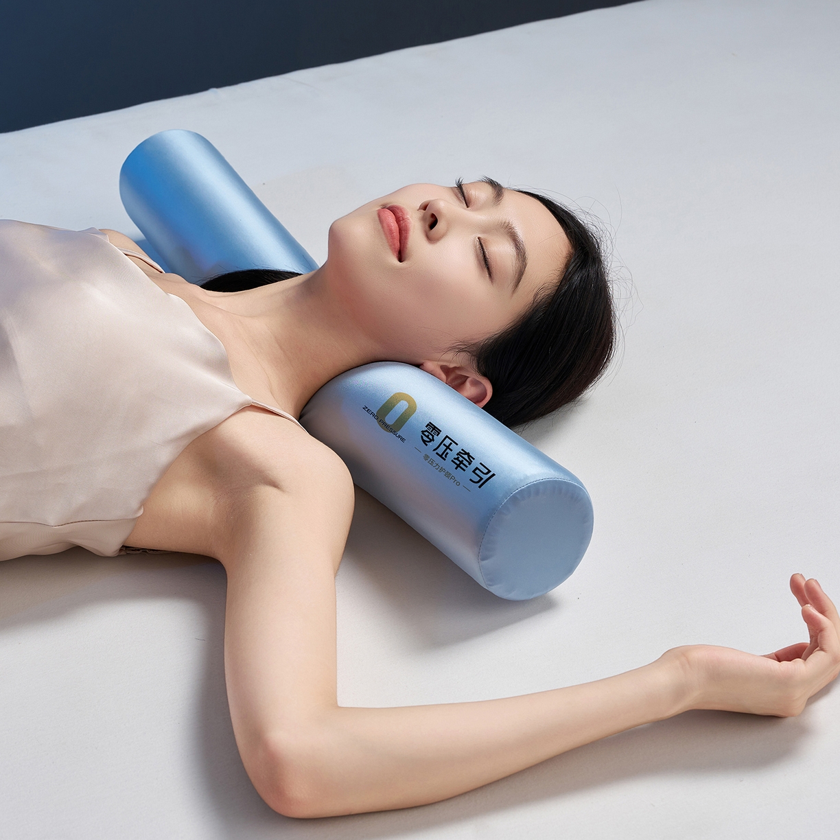 91家纺网 家纺一手货源 找家纺 乐可 2025新款零压记忆圆柱枕头枕芯 零压记忆-圆柱枕蓝