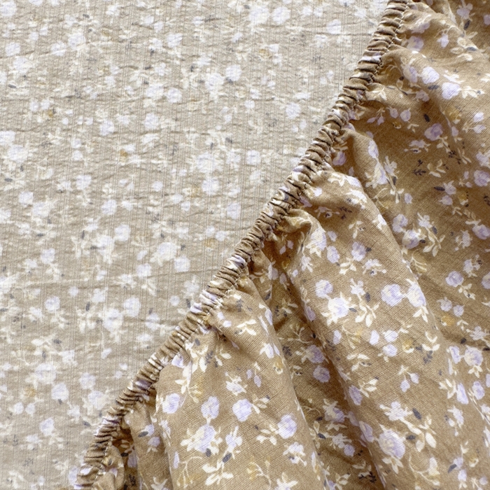 91家纺网 家纺一手货源 找家纺 爱彼家纺 2025新款水洗水洗棉印花床笠单品床笠床笠三件套风格一 花底碎星