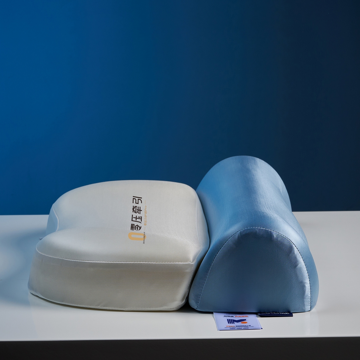 91家纺网 家纺一手货源 找家纺 乐可 2025新款零压记忆牵引枕头枕芯 零压记忆-牵引枕蓝