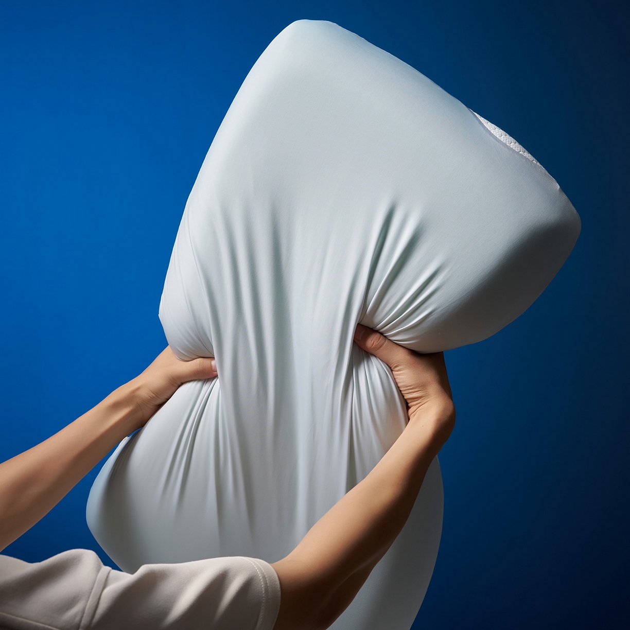 91家纺网 家纺一手货源 找家纺 乐可 2025新款生物基艾草零度绵枕头枕芯 生物基艾草零度绵枕蓝