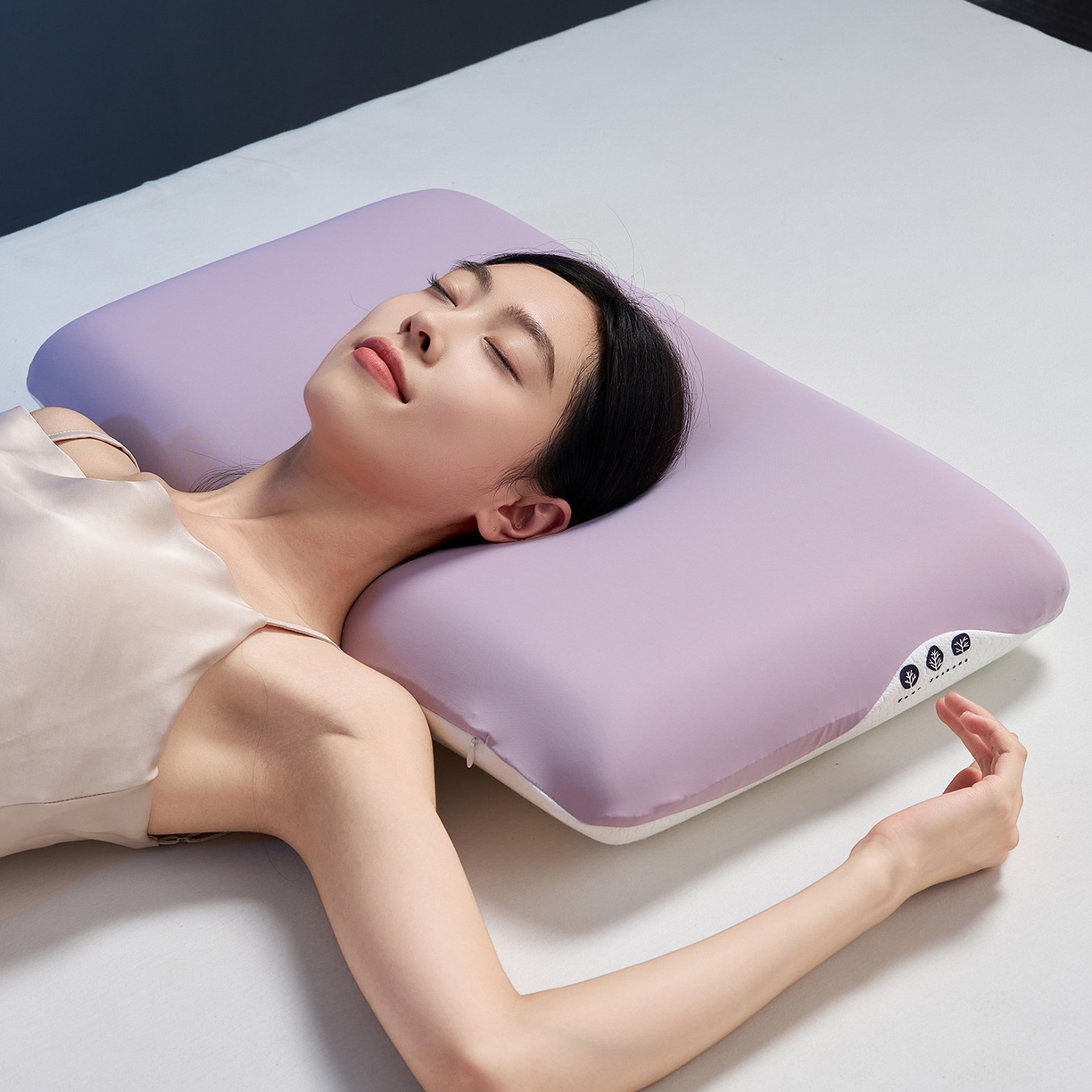 91家纺网 家纺一手货源 找家纺 乐可 2025新款生物基艾草零度绵枕头枕芯 生物基艾草零度绵枕紫