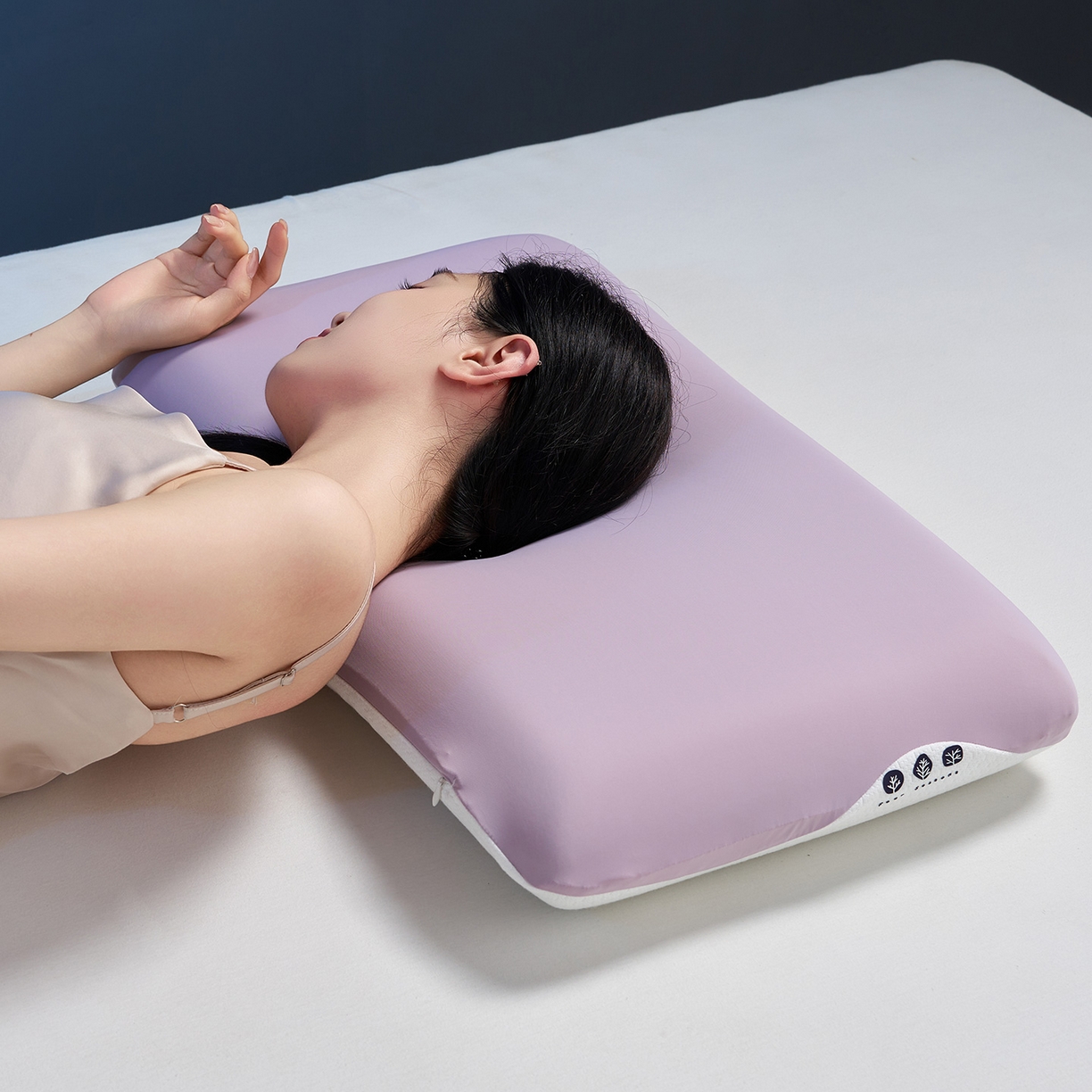 91家纺网 家纺一手货源 找家纺 乐可 2025新款生物基艾草零度绵枕头枕芯 生物基艾草零度绵枕紫