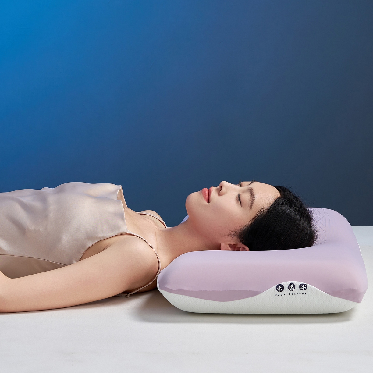 91家纺网 家纺一手货源 找家纺 乐可 2025新款生物基艾草零度绵枕头枕芯 生物基艾草零度绵枕紫