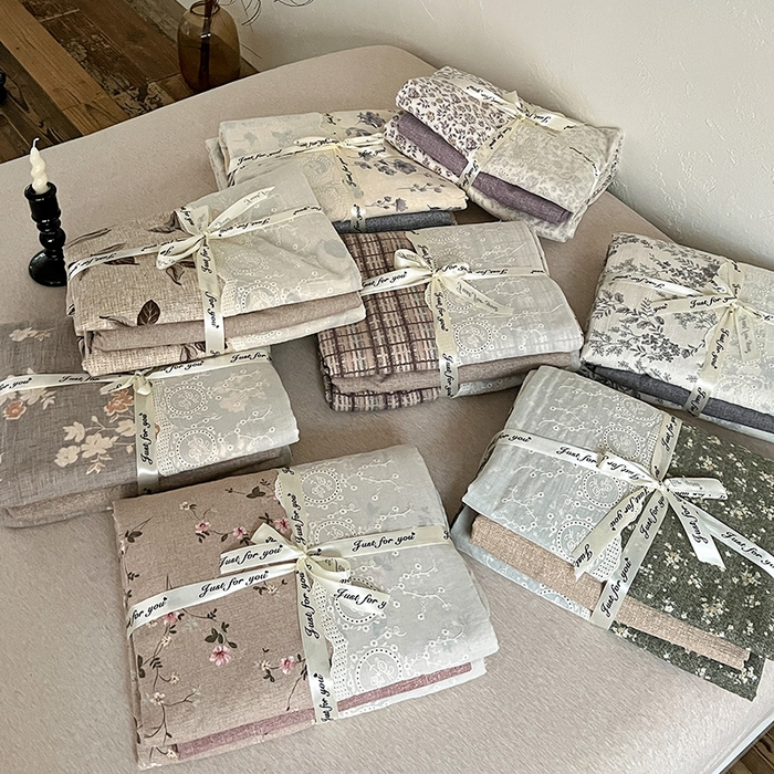 91家纺网 家纺一手货源 找家纺 （总）梵克保罗 2025新款亚麻复古花边系列四件套