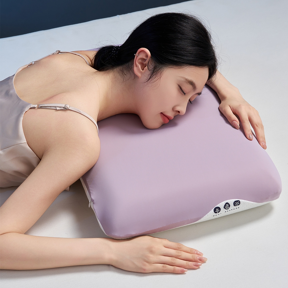 91家纺网 家纺一手货源 找家纺 乐可 2025新款生物基艾草零度绵枕头枕芯 生物基艾草零度绵枕紫