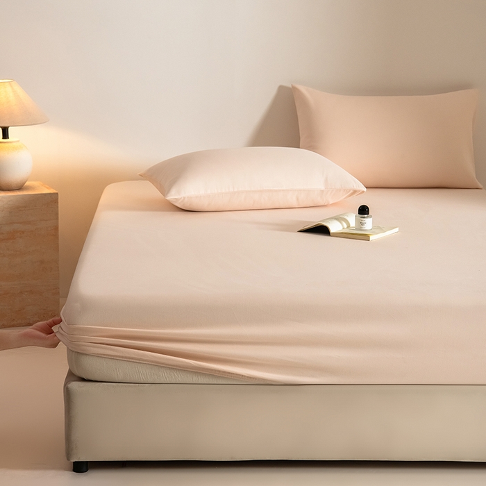 （总）Mr.pig猪先生水洗棉 2025新款A类50支双股全棉纯棉贡缎磨毛单床笠床笠单件