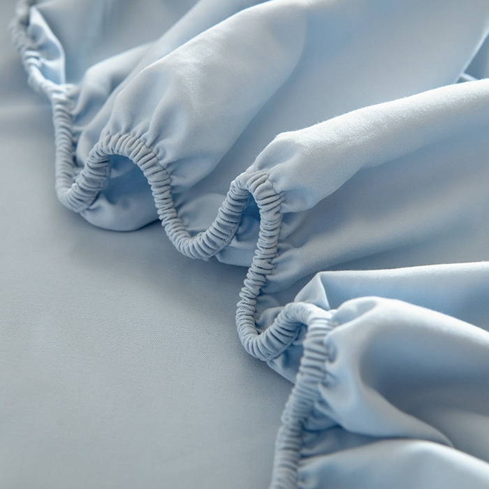 91家纺网 家纺一手货源 找家纺 Mr.pig猪先生水洗棉 2025新款A类50支双股全棉纯棉贡缎磨毛单床笠床笠单件 挪威蓝