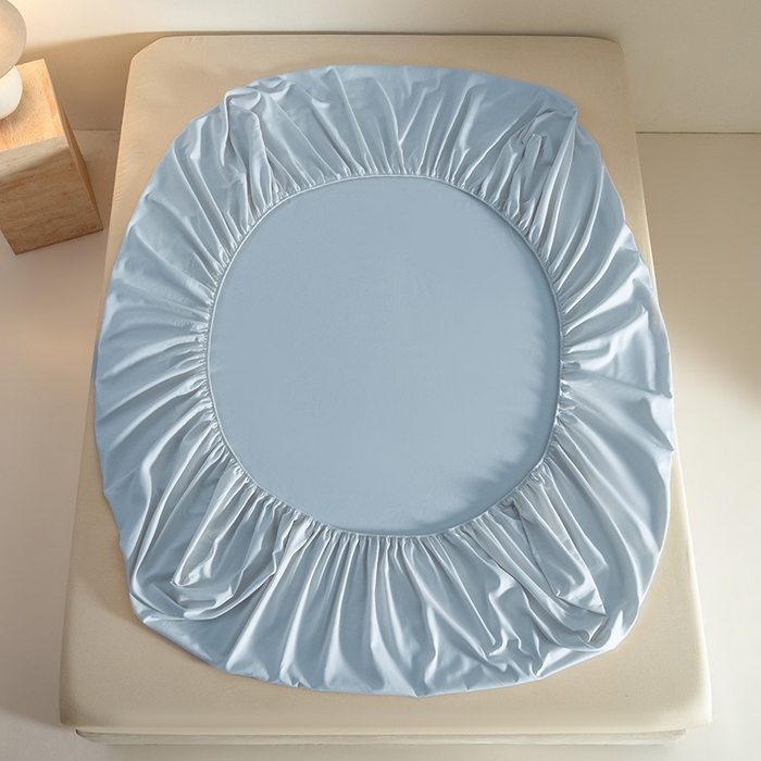 91家纺网 家纺一手货源 找家纺 Mr.pig猪先生水洗棉 2025新款A类50支双股全棉纯棉贡缎磨毛单床笠床笠单件 挪威蓝