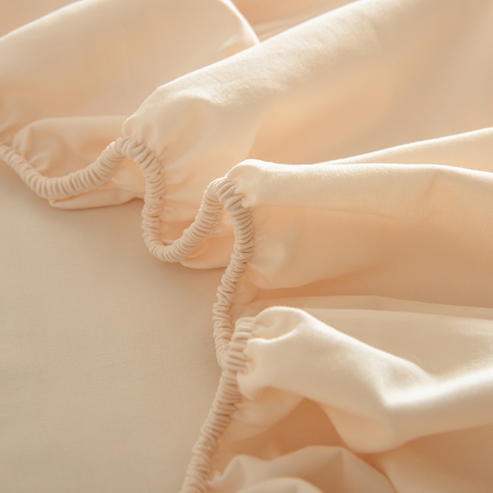 91家纺网 家纺一手货源 找家纺 Mr.pig猪先生水洗棉 2025新款A类50支双股全棉纯棉贡缎磨毛单床笠床笠单件 透玉粉