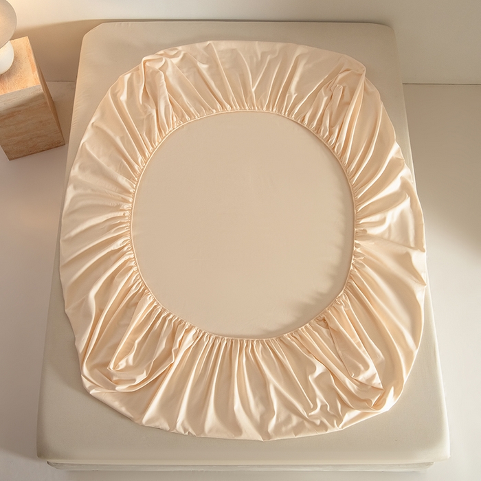 91家纺网 家纺一手货源 找家纺 Mr.pig猪先生水洗棉 2025新款A类50支双股全棉纯棉贡缎磨毛单床笠床笠单件 透玉粉