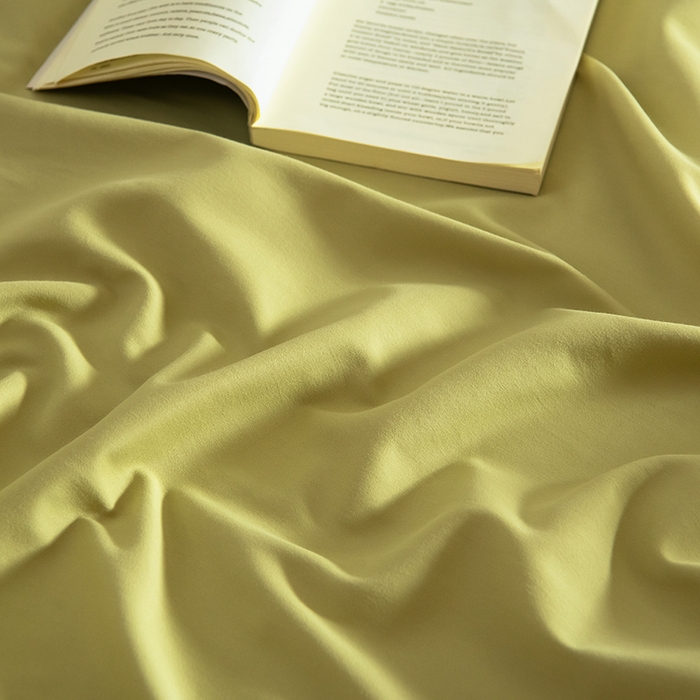 91家纺网 家纺一手货源 找家纺 Mr.pig猪先生水洗棉 2025新款A类50支双股全棉纯棉贡缎磨毛单床笠床笠单件 莫兰绿