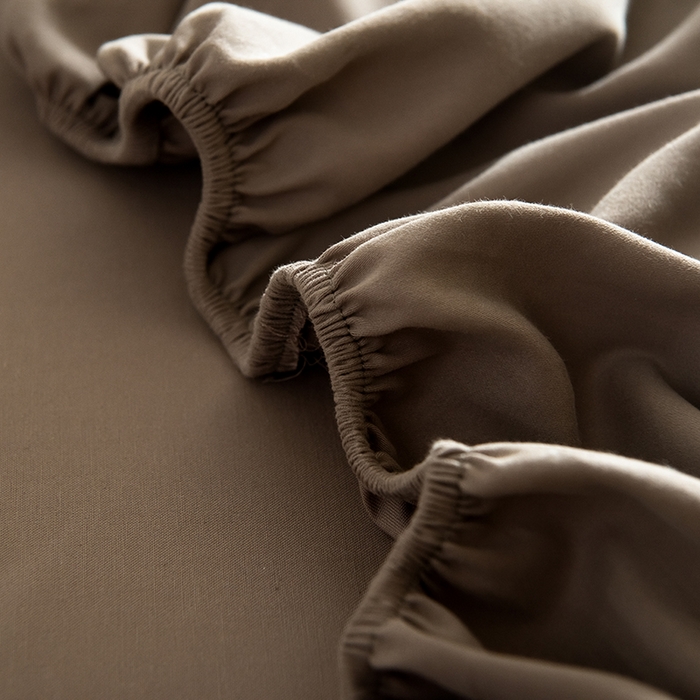 91家纺网 家纺一手货源 找家纺 Mr.pig猪先生水洗棉 2025新款A类50支双股全棉纯棉贡缎磨毛单床笠床笠单件 沙尘灰